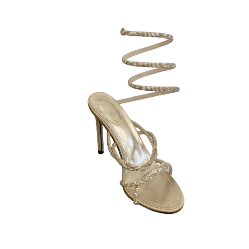 Miting Rhinestone High Heel Sandals Snake Winding One-Strap Sexy Sandals 2026 Early Spring Open Toe Thin Heel - Image 5