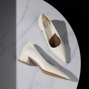 French Classic Pointed Toe Low Heel Work Commuter Women's Shoes Wearable Heels Versatile Chunky Heel Slip-On